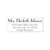 Moderne eenvoudige elegante vlakte voor haar retou rubberstempel (Afrduk)