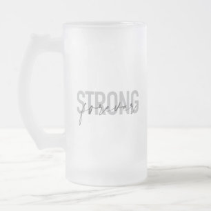 Moderne, eenvoudige, elegante vormgeving krachtig matglas bierpul