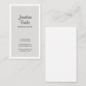 Moderne, eenvoudige, elegante vormgeving visitekaartje (Voorkant / Achterkant)