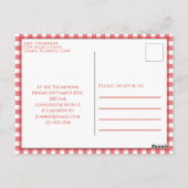 Moderne eenvoudige elegante Waterverf rode lobster Briefkaart (Achterkant)