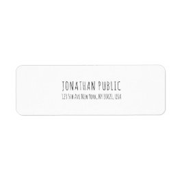 Moderne, eenvoudige, elegante witte Professional-p Etiket