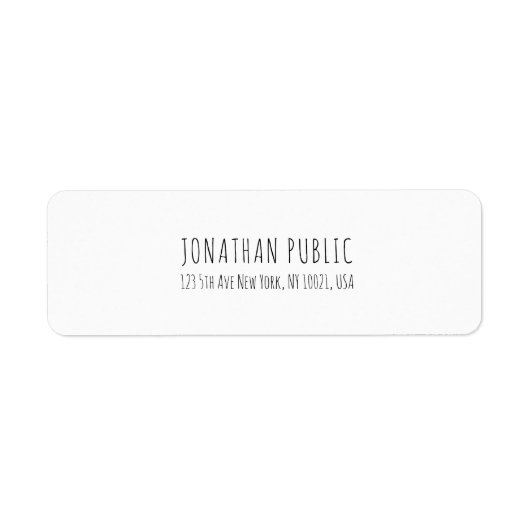 Moderne, eenvoudige, elegante witte Professional-p Etiket (Voorkant)