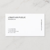 Moderne, eenvoudige, elegante witte Professional-p Visitekaartje (Voorkant)
