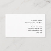 Moderne Eenvoudige elegante witte streep met Kraft Visitekaartje (Achterkant)