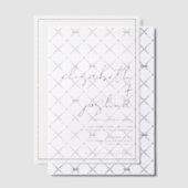 Moderne eenvoudige elegante zwarte script bruiloft vellum uitnodigingen (Offset (Uitnodiging))