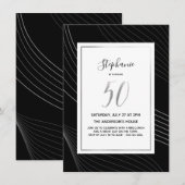 Moderne, eenvoudige en elegante 50e verjaardag Uit Kaart (Voorkant / Achterkant)