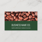 Moderne, eenvoudige en elegante koffiebonenkafel o visitekaartje (Voorkant)