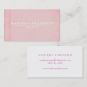 Moderne, eenvoudige en klassieke, roze Visitekaart Visitekaartje (Voorkant / Achterkant)
