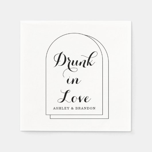 Moderne eenvoudige en minimale bruiloft Napkins Servet (Voorkant)