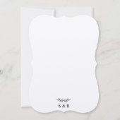 Moderne eenvoudige en minimalistische bruiloft save the date (Achterkant)