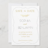 Moderne eenvoudige en minimalistische bruiloft save the date (Voorkant)