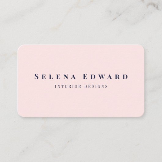 moderne, eenvoudige en minimalistische roze visitekaartje (Voorkant)