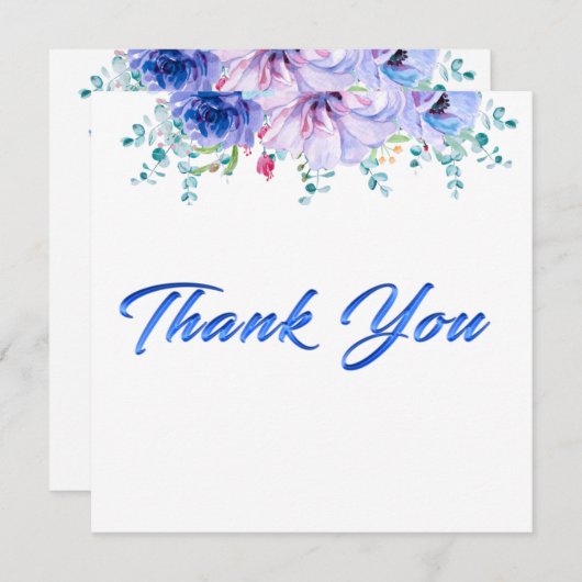 Moderne, eenvoudige en mooie bedankt kaart (Voorkant / Achterkant)