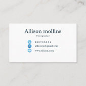 Moderne eenvoudige en schone fotografie visitekaartje (Achterkant)