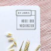 Moderne, eenvoudige Ex Libris Bookplaat Rubberstempel