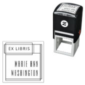 Moderne, eenvoudige Ex Libris Bookplaat Zelfinktende Stempel (In situ)