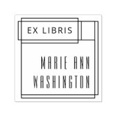 Moderne, eenvoudige Ex Libris Bookplaat Zelfinktende Stempel (Design)