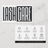 Moderne eenvoudige Eyelash-uitbreidingen Lash Afte Visitekaartje (Voorkant / Achterkant)