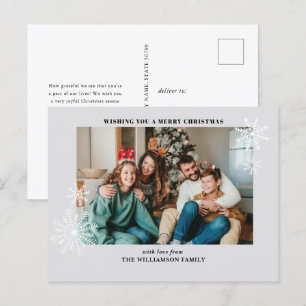 Moderne Eenvoudige Familie Foto Briefkaarten