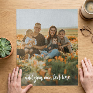 Moderne Eenvoudige Familie Foto Legpuzzel