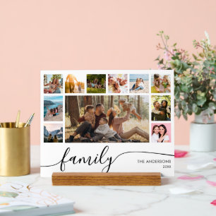 Moderne Eenvoudige Familie Fotocollage Acryl Bord