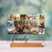 Moderne Eenvoudige Familie Fotocollage Acryl Bord (Neutraal)