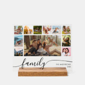Moderne Eenvoudige Familie Fotocollage Acryl Bord (Voorkant)