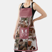 Moderne Eenvoudige Familie Fotocollage | met monog Schort (Insitu)