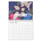 Moderne eenvoudige familiefoto 2026 kalender (Feb 2026)