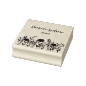 Moderne eenvoudige Fancy wilde bloemen en twijgen Rubberstempel (Stempel)