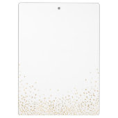 Moderne, eenvoudige faux gold glitter company logo klembord (Achterkant)