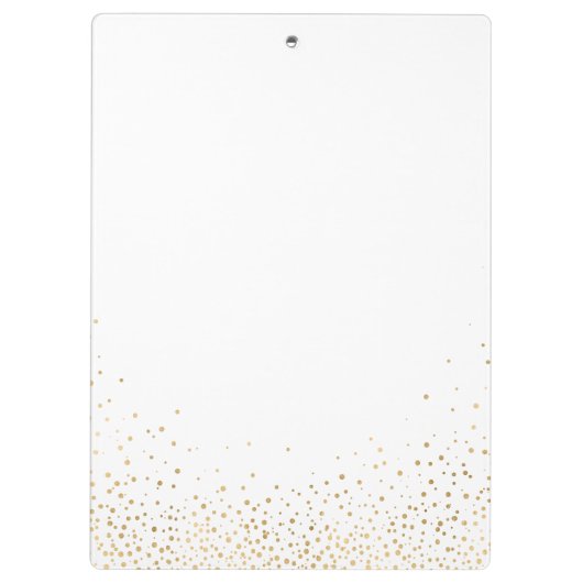 Moderne, eenvoudige faux gold glitter company logo klembord (Achterkant)