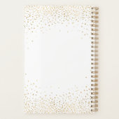 Moderne, eenvoudige faux gold glitter company logo planner (Achterkant)