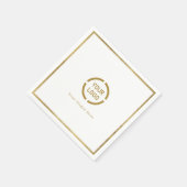 Moderne eenvoudige faux goud grens bedrijf logo se servet (Hoek)