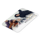 Moderne Eenvoudige Feestdagen voor kerstfoto's Magneet (Linkerzijde)