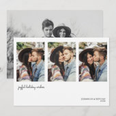 Moderne, eenvoudige feestelijke foto feestdagenkaart (Voorkant / Achterkant)