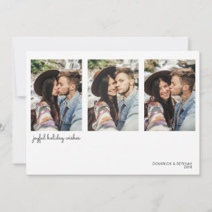 Moderne, eenvoudige feestelijke foto feestdagenkaart