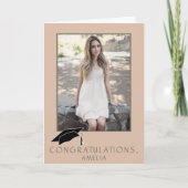 Moderne Eenvoudige Felicitaties Afstudeerfoto Kaart (Voorkant)