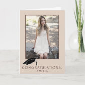 Moderne Eenvoudige Felicitaties Afstudeerfoto Kaart (Voorkant)