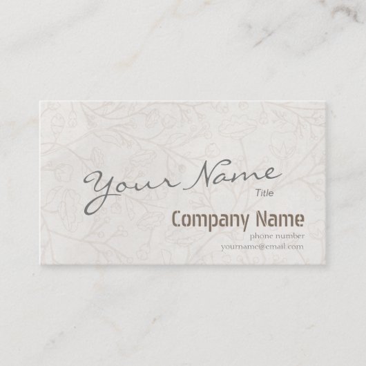 Moderne eenvoudige  Floral achtergrond Visitekaartje (Voorkant)