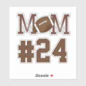 Moderne eenvoudige Football mam Player-nummerweerg Sticker (Vel)