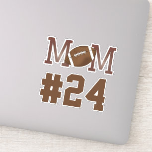 Moderne eenvoudige Football mam Player-nummerweerg Sticker
