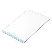 Moderne Eenvoudige Formele Blauwe 3 Monogram Golf  Notitieblok (Schuin)