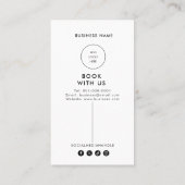 Moderne eenvoudige formele elegante prijslijst visitekaartje (Achterkant)