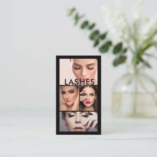 Moderne Eenvoudige Formele Foto Zwart Wit Visitekaartje (Staand voorkant)