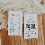 Moderne Eenvoudige Formele Scan Om Prijslijst Te B Visitekaartje