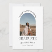Moderne eenvoudige foto-aansluiting Afstuderen Kaart (Voorkant)