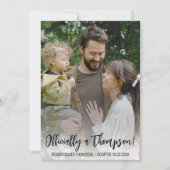 Moderne eenvoudige foto adoptie aankondiging Kaart (Voorkant)