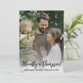 Moderne eenvoudige foto adoptie aankondiging Kaart (Staand voorkant)