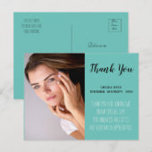 Moderne Eenvoudige Foto Afstudeer Dank Je Kaart (Voorkant / Achterkant)